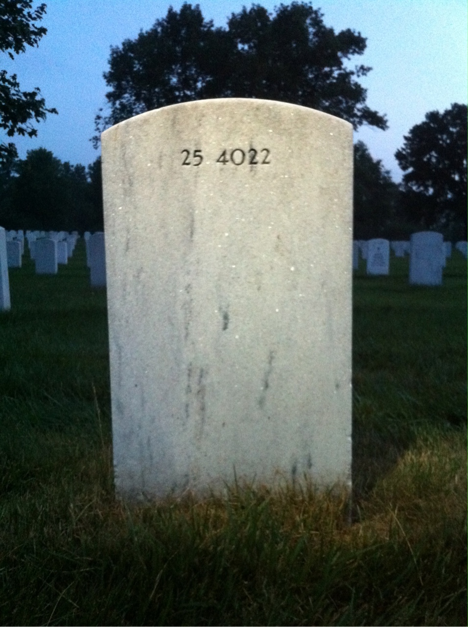 Back of headstone — James Abernathy-Summers