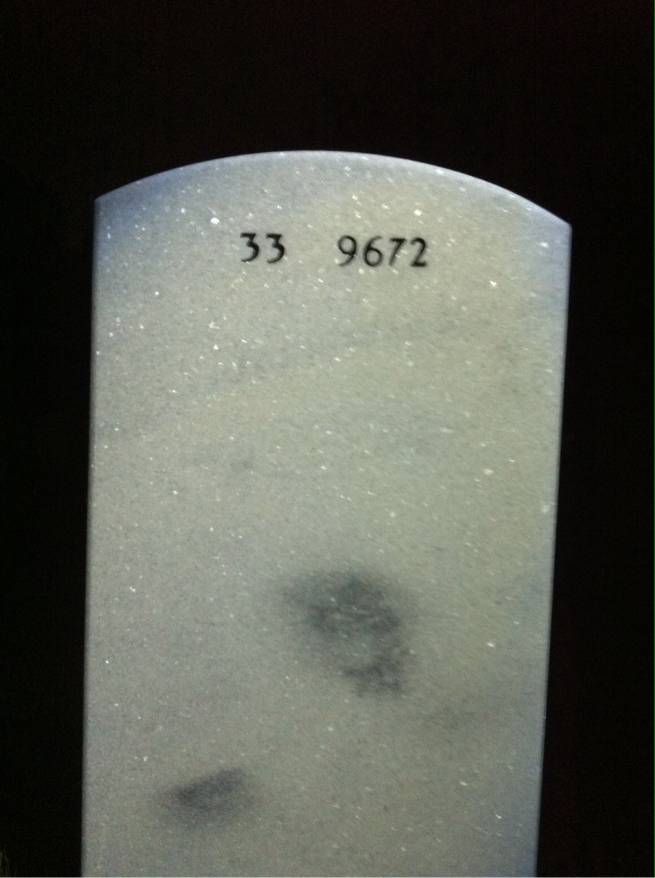 Back of headstone — Helen Mundell