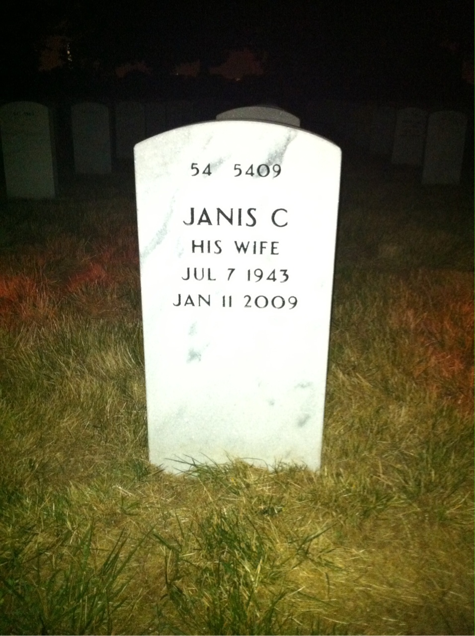 Back of headstone — Kenneth Shaw