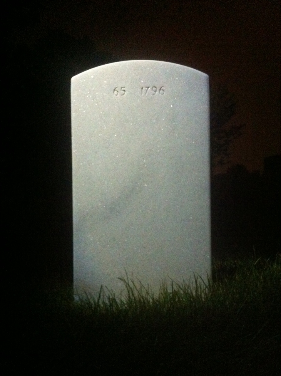 Back of headstone — Robert Williams