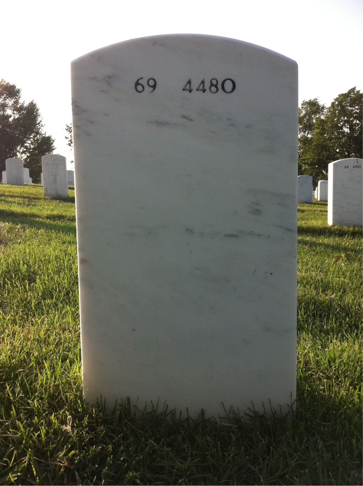 Back of headstone — Marshall Farber