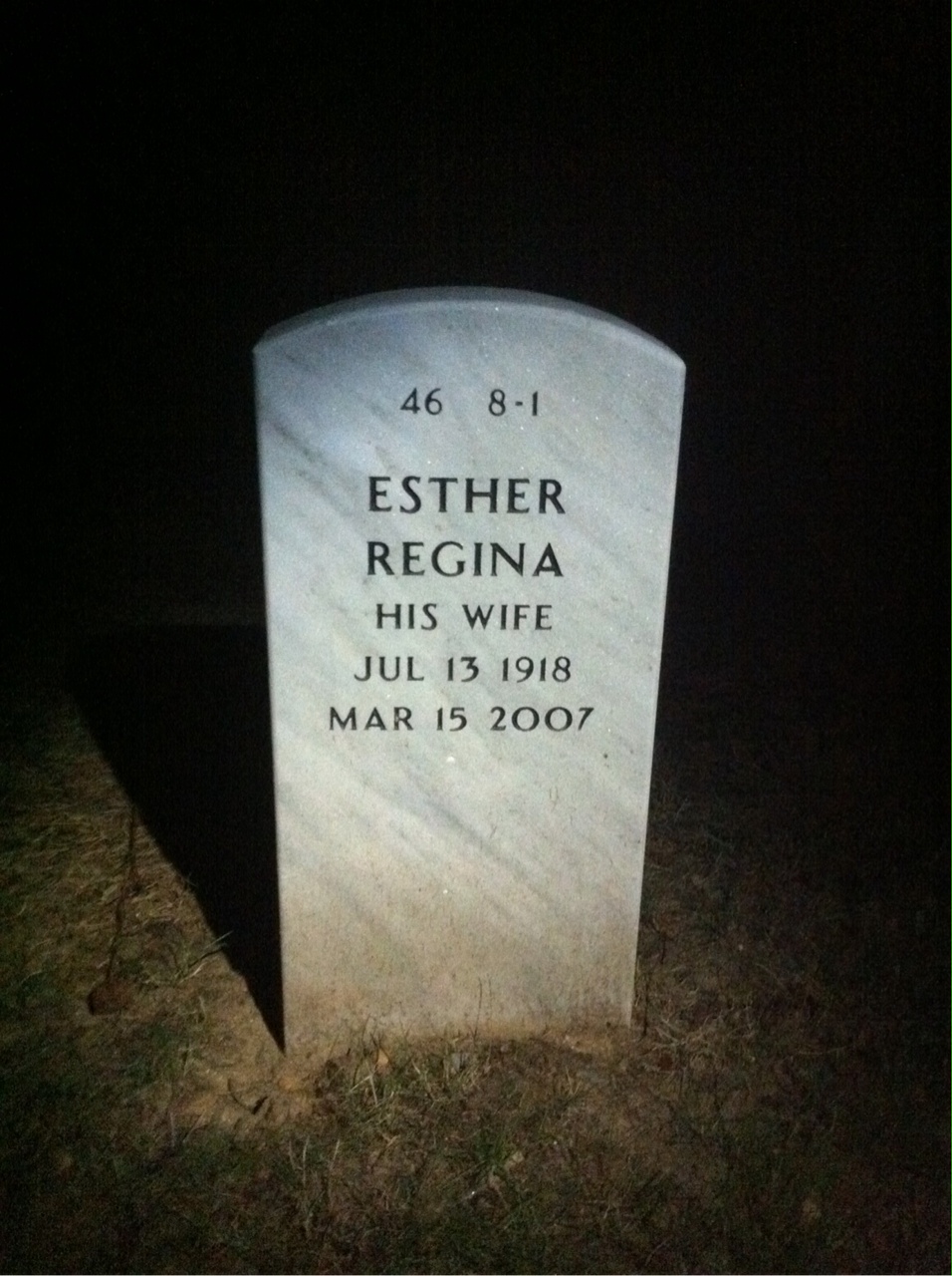 Back of headstone — George Hay