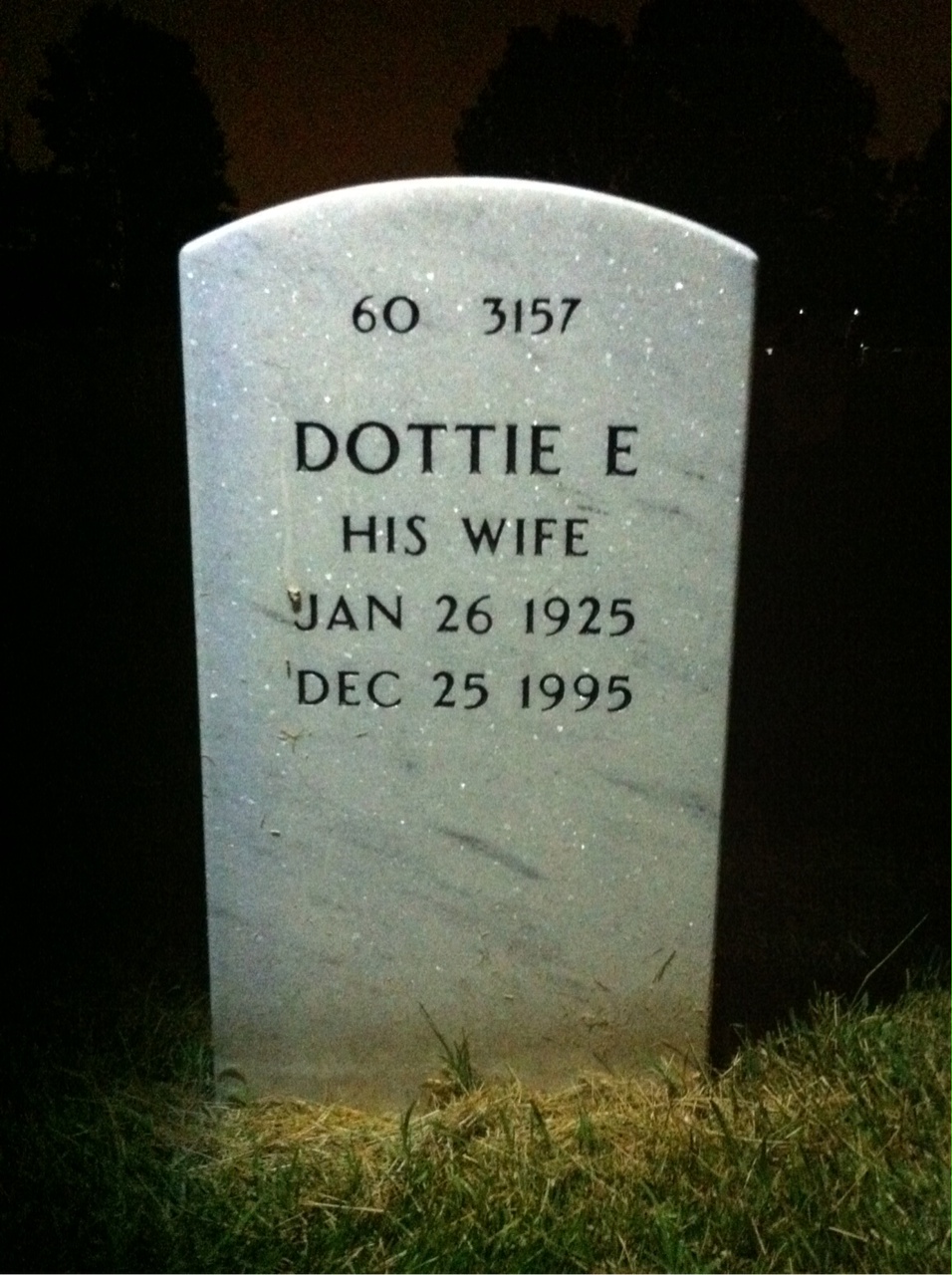 Back of headstone — Frank Cicerello
