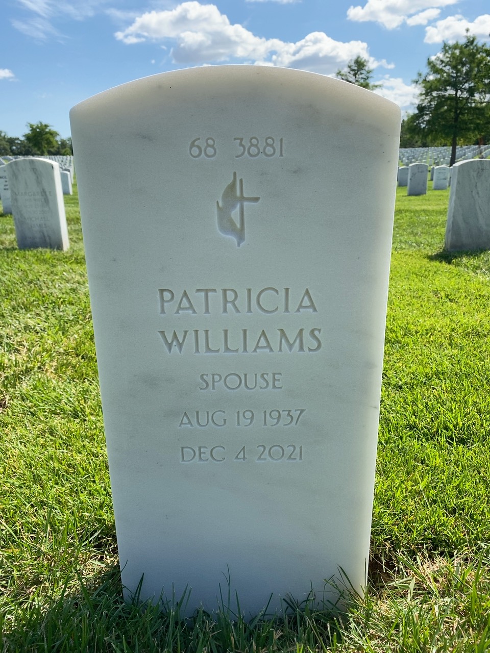 Back of headstone — Stanley Lincoln Stevens