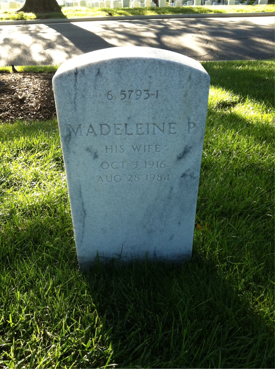 Back of headstone — Jean Moreau