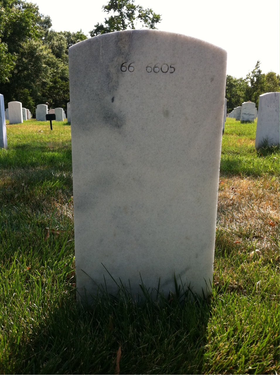 Back of headstone — Mitchell A Bulmann