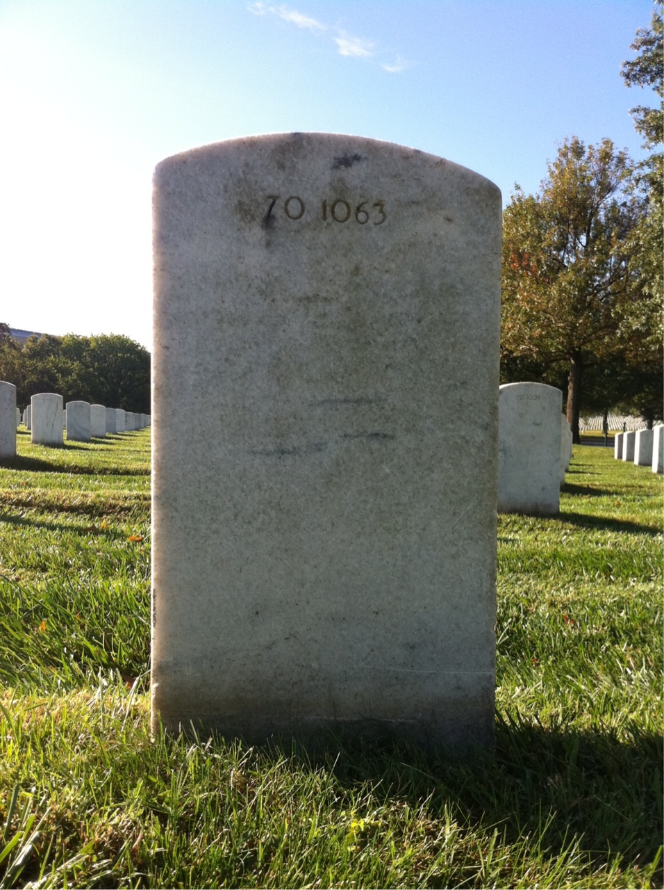 Back of headstone — Winston Montague