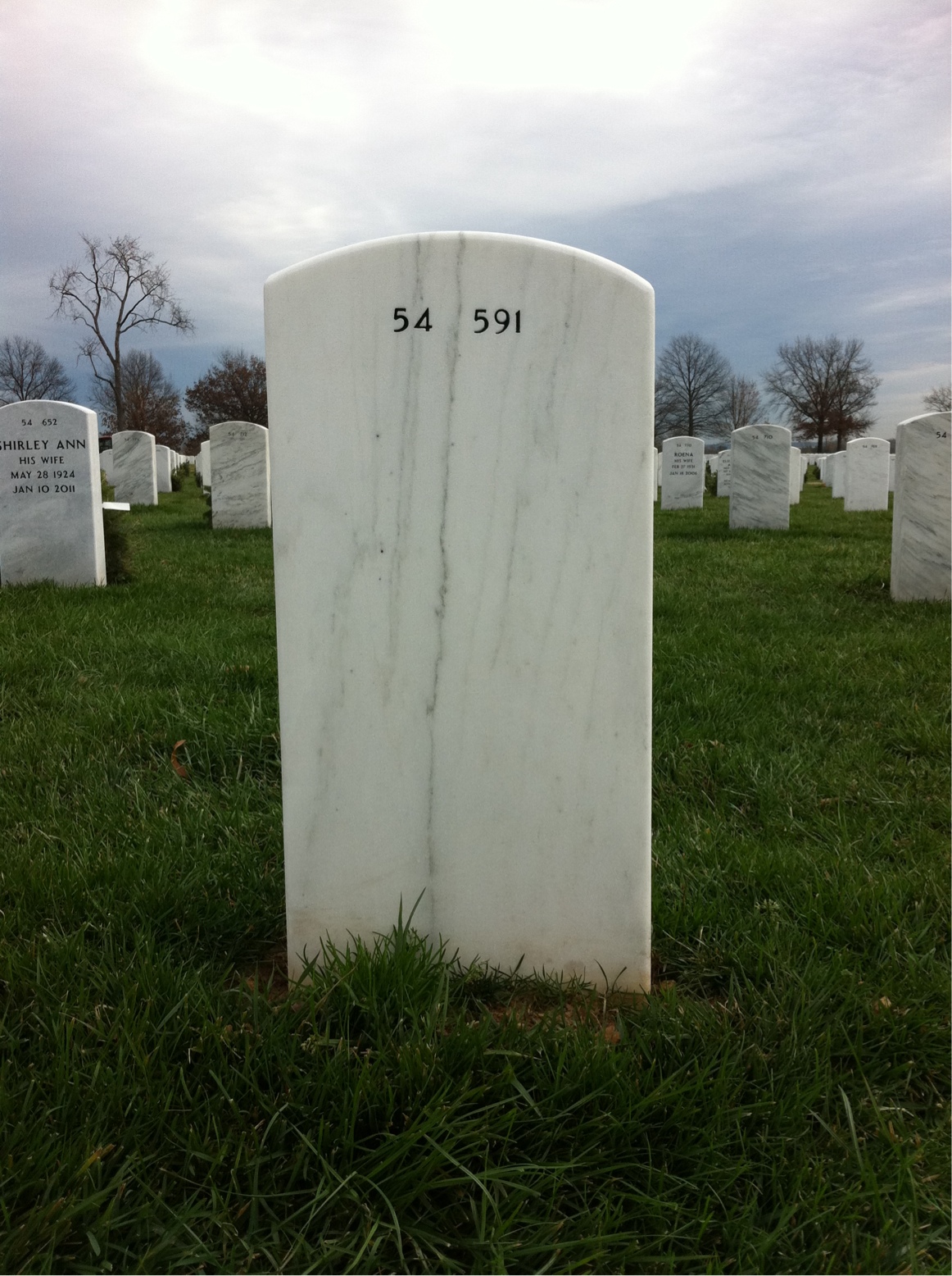 Back of headstone — Henry Thorne