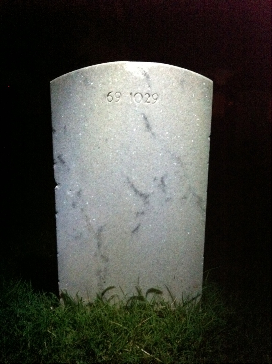 Back of headstone — Walter Adams
