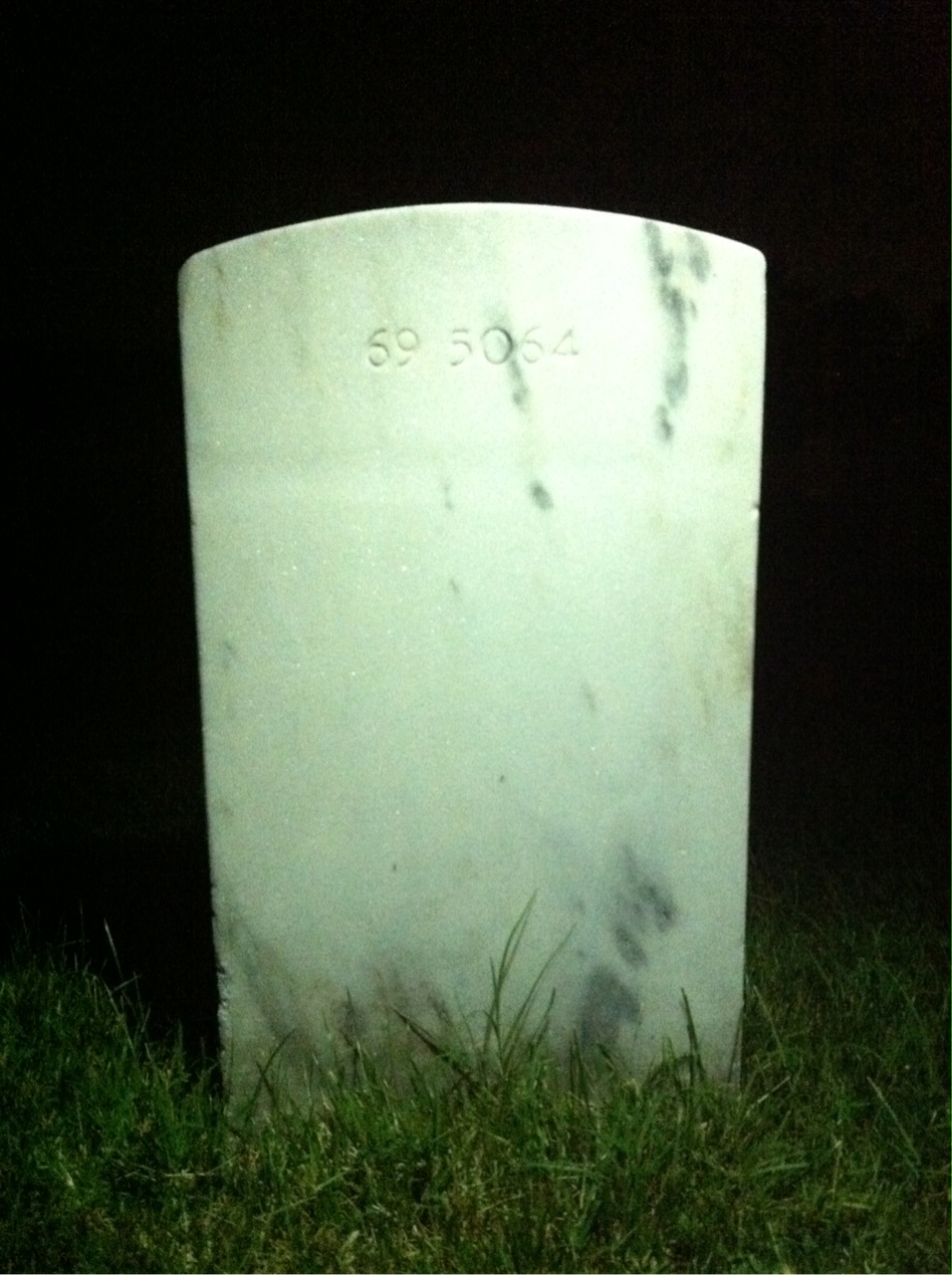 Back of headstone — Lawrence Baker
