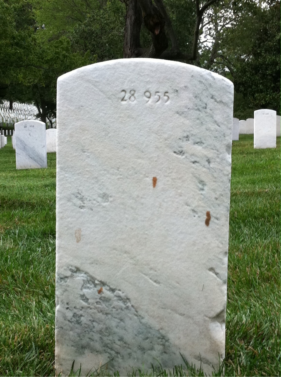 Back of headstone — Patrick Benton