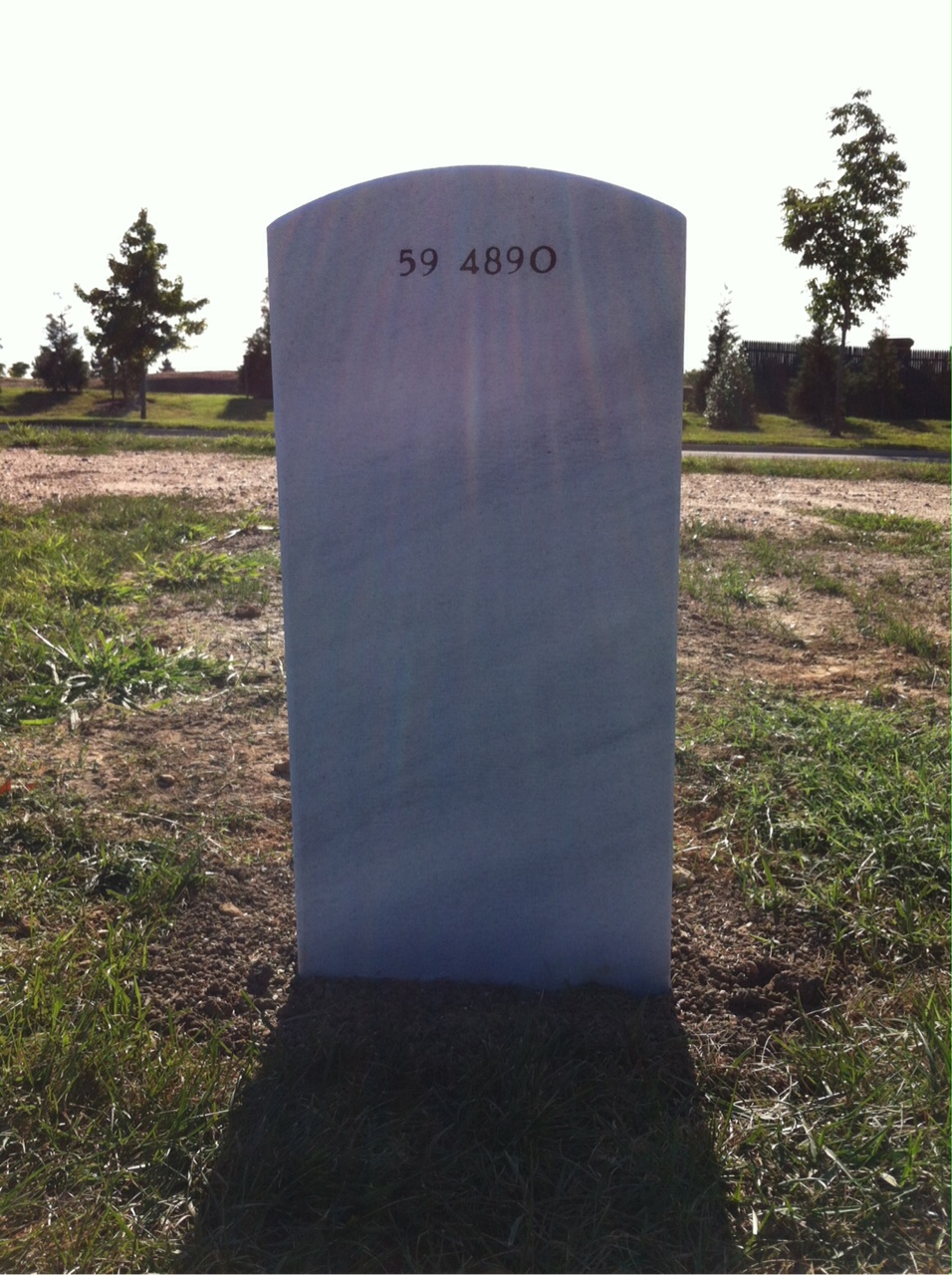 Back of headstone — Edwin Price Ramsey