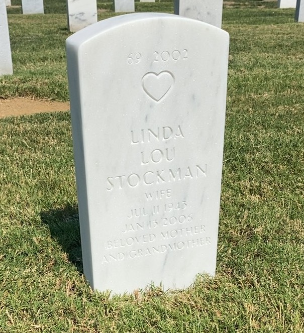 Back of headstone — Thomas Stockman