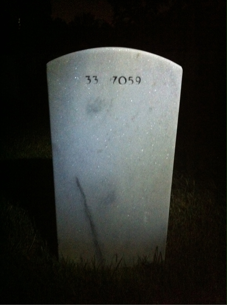 Back of headstone — Elizabeth Ayers