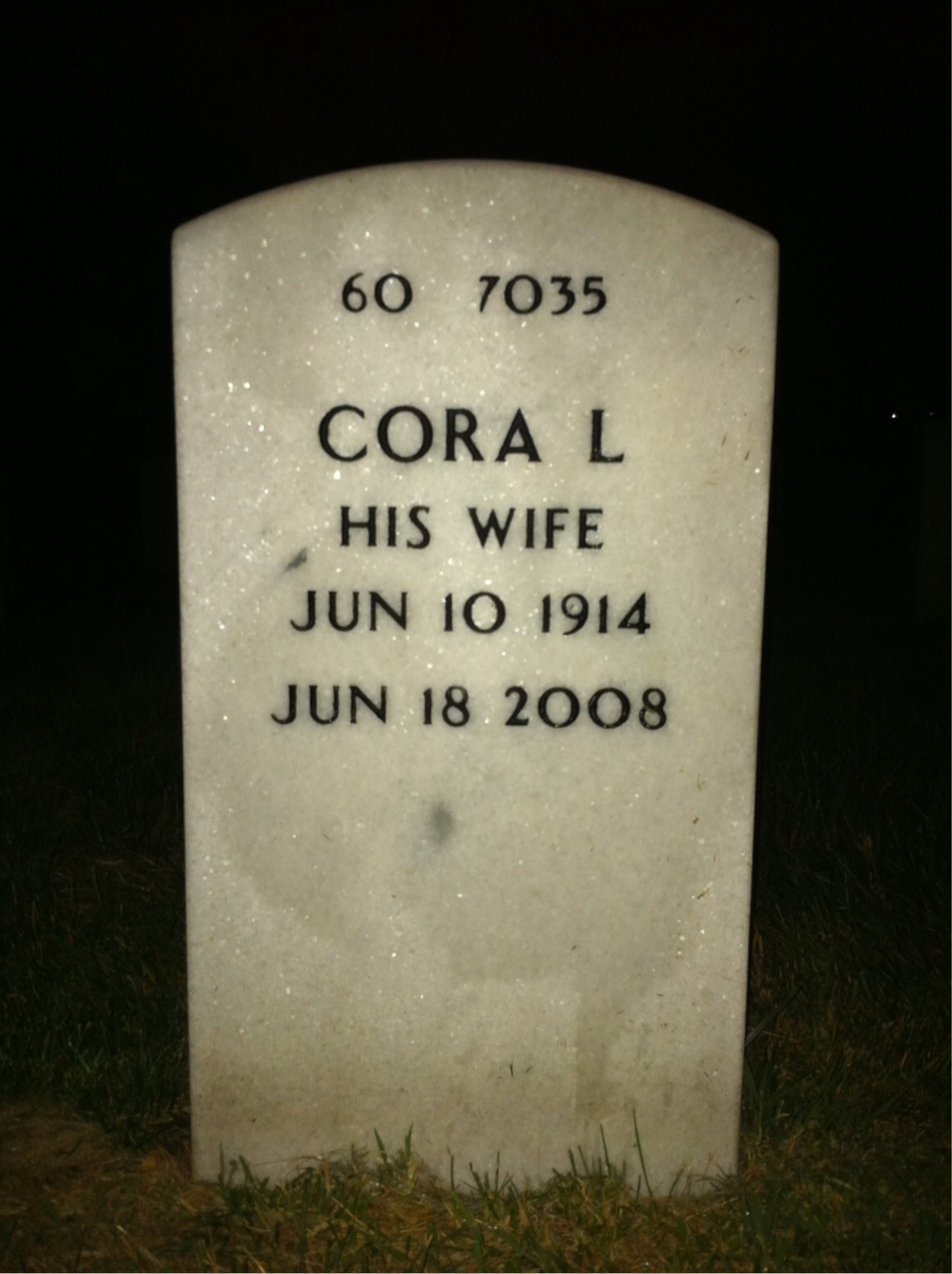Back of headstone — Paul Wells