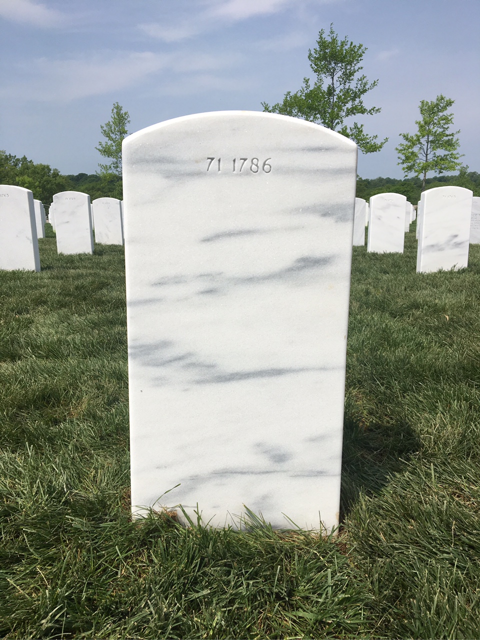 Back of headstone — Nicholas Craig James
