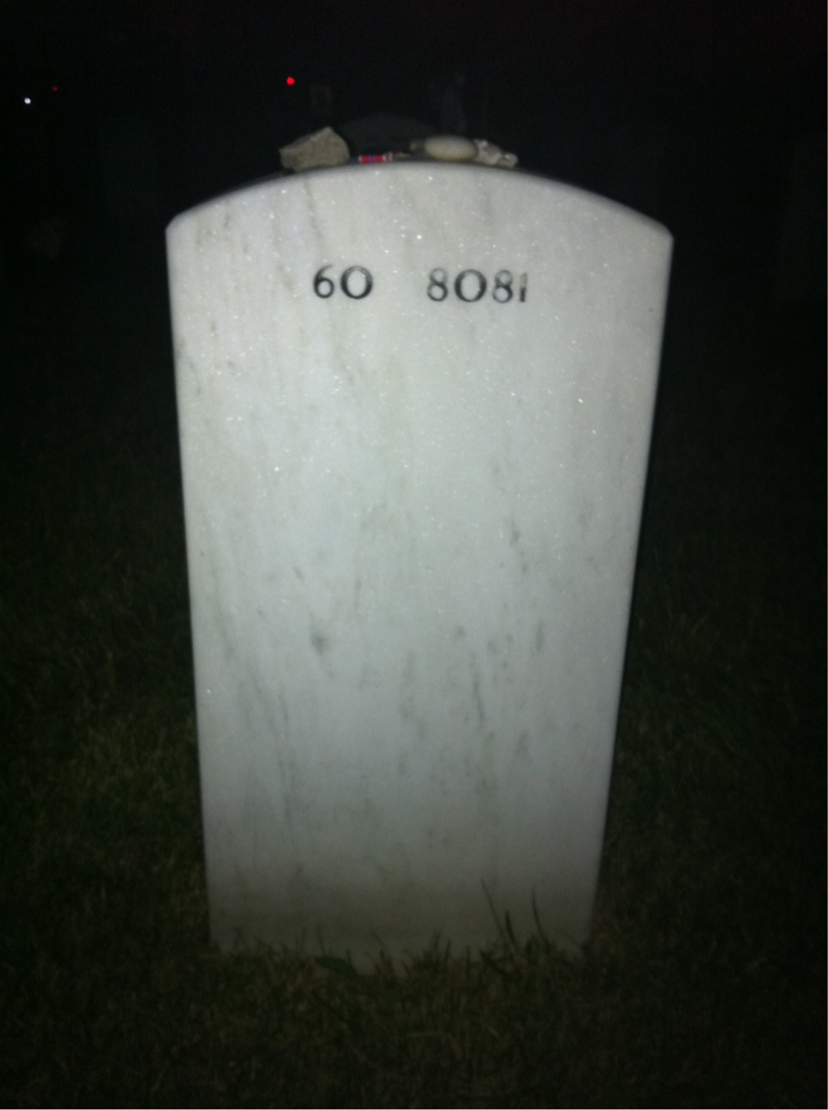 Back of headstone — Luke Wullenwaber