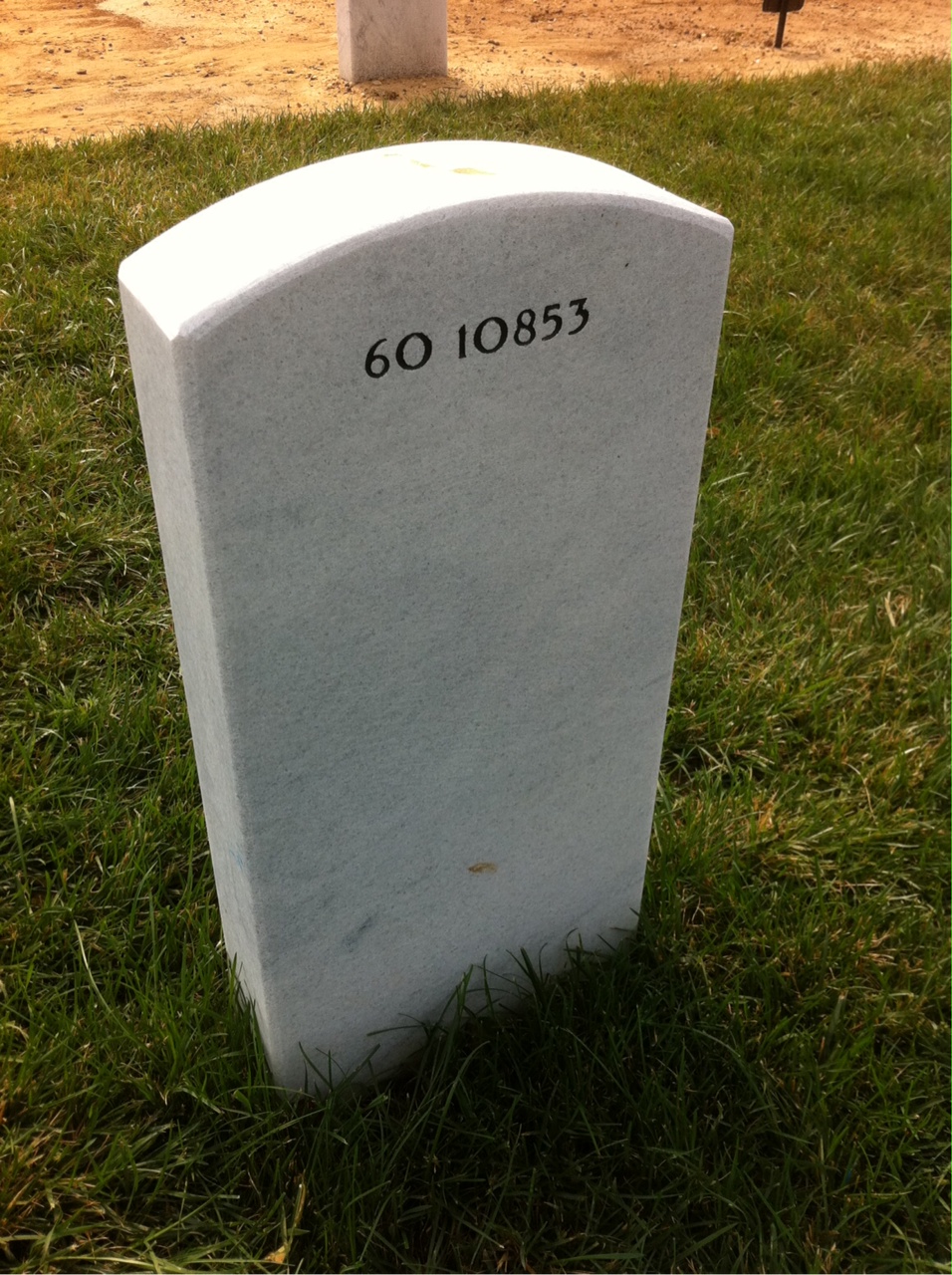 Back of headstone — Kevin Archer