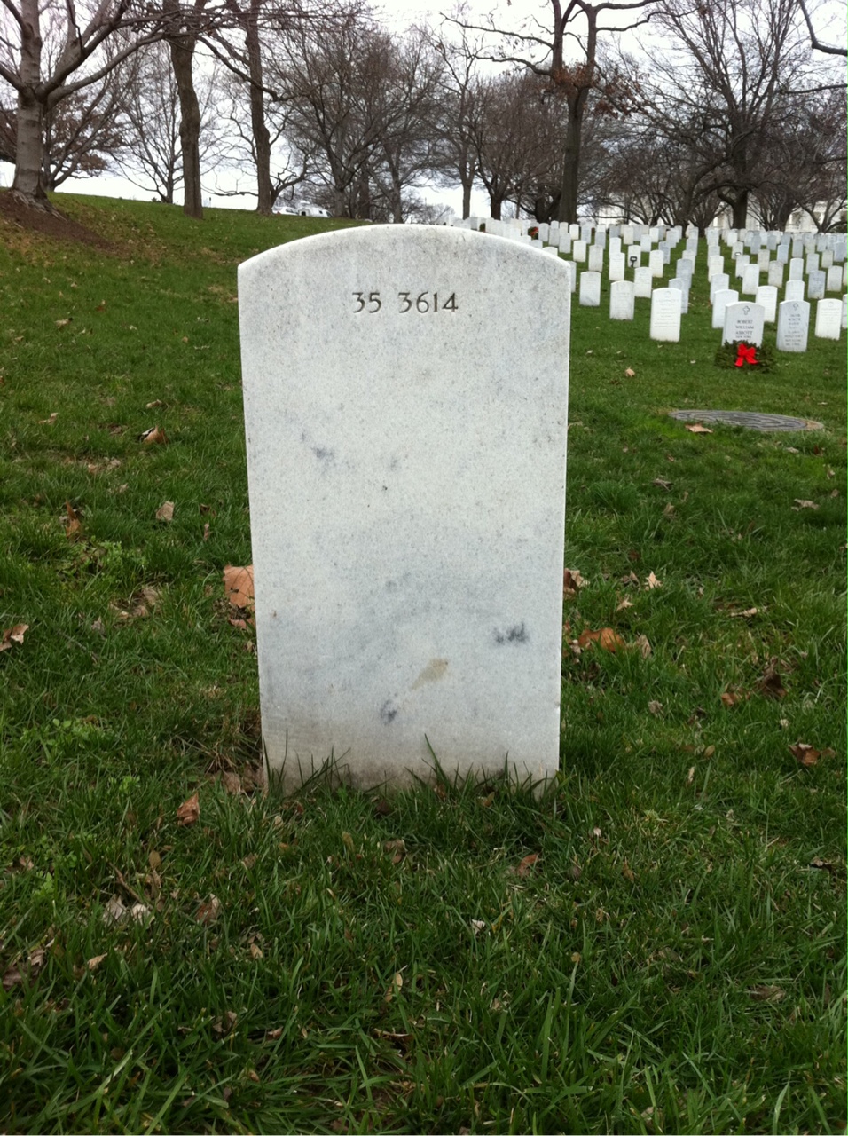 Back of headstone — John Murray