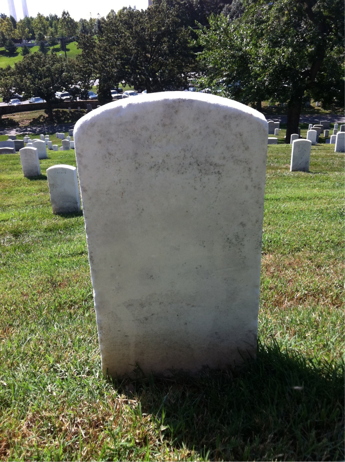 Back of headstone — Walter Morgensen