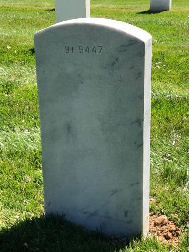 Back of headstone — Percy Moulden