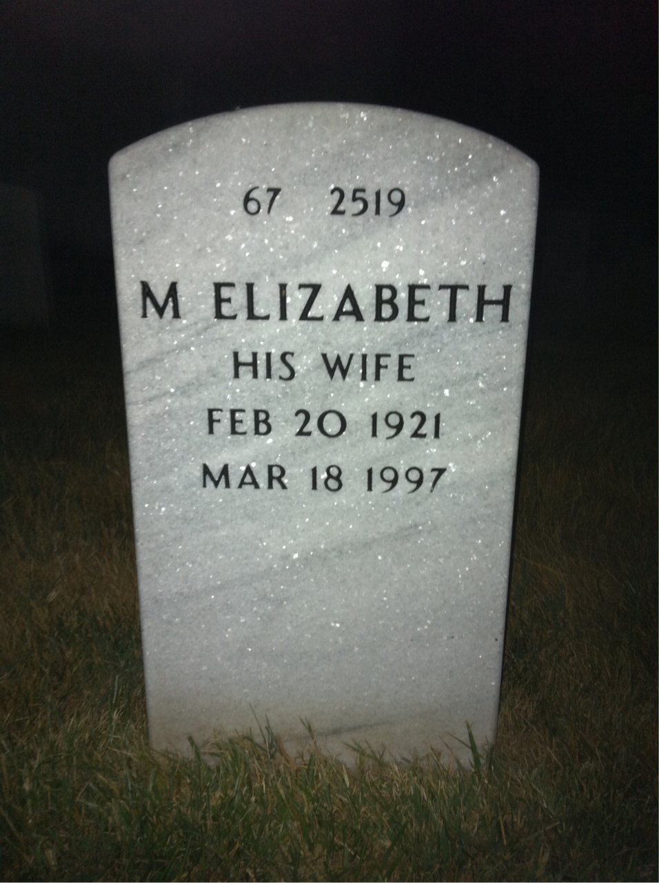 Back of headstone — Richard Bettien