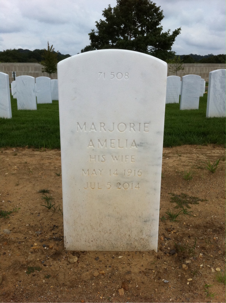 Back of headstone — Henry Mitchell