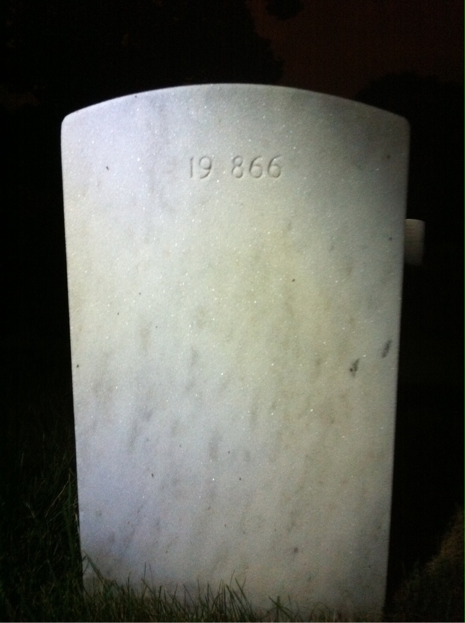 Back of headstone — Randolph Morgan