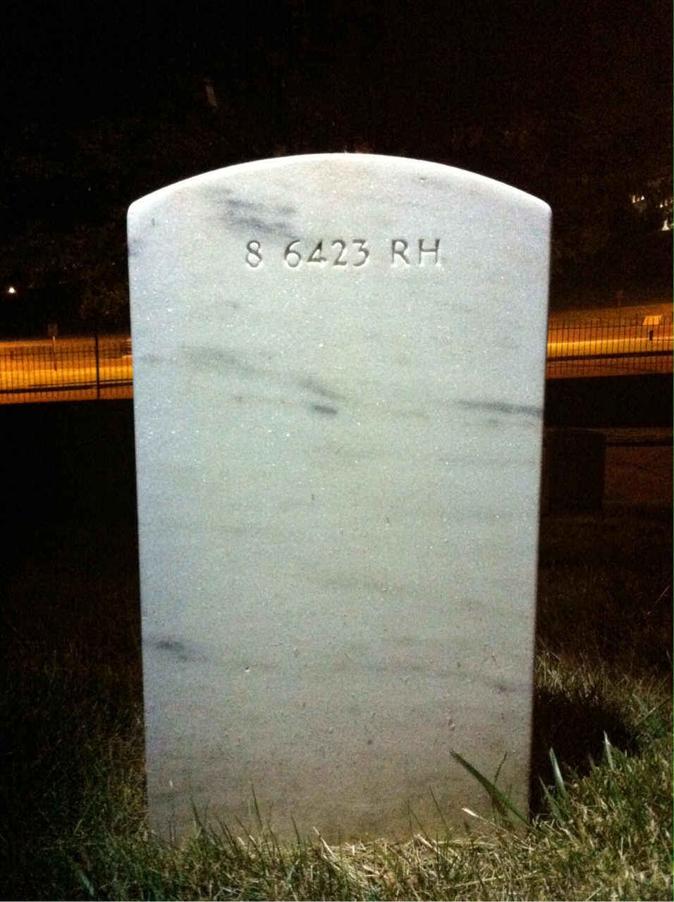 Back of headstone — Gordon Manuel