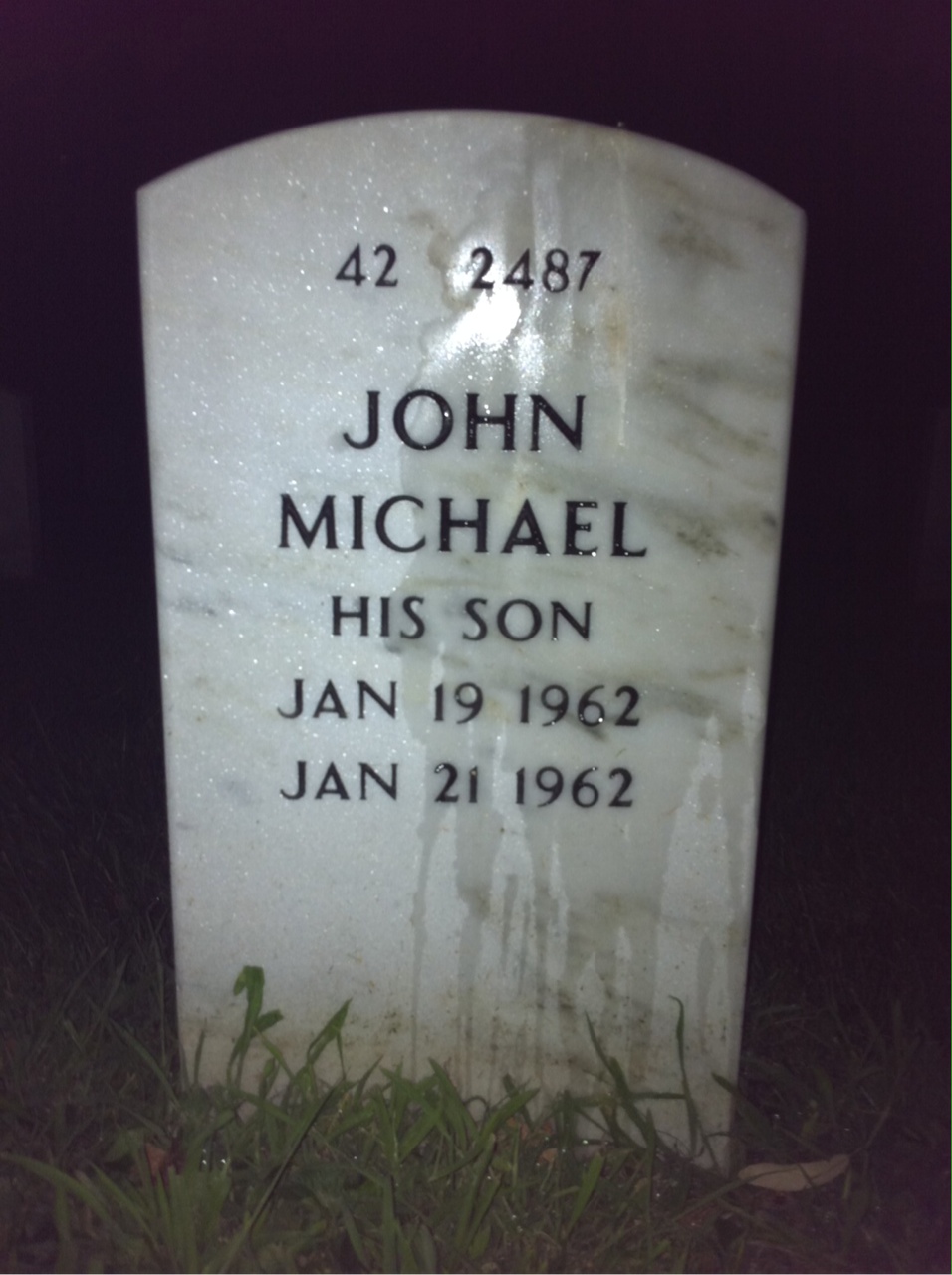 Back of headstone — Albert Teliha