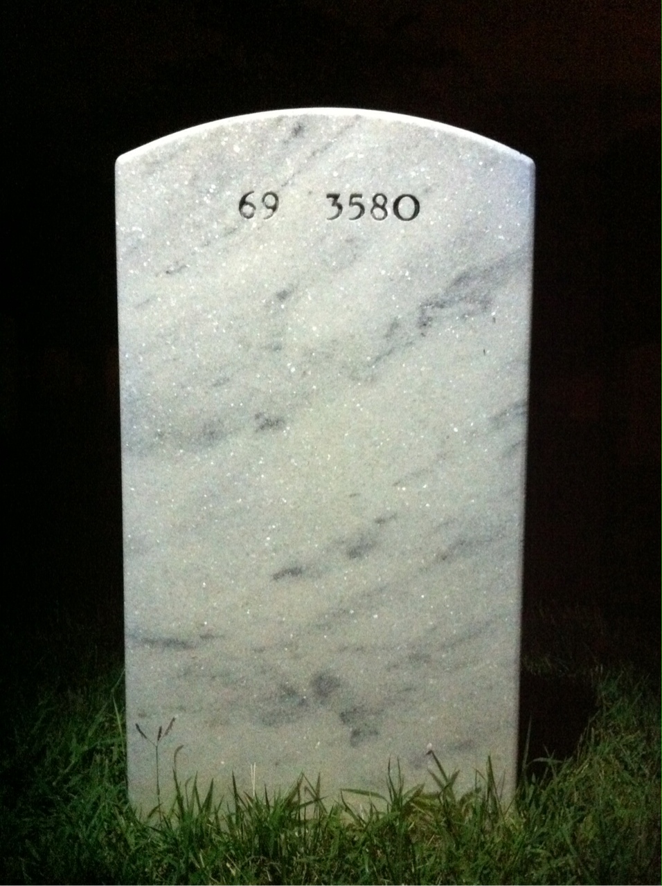 Back of headstone — Daniel Devilbiss