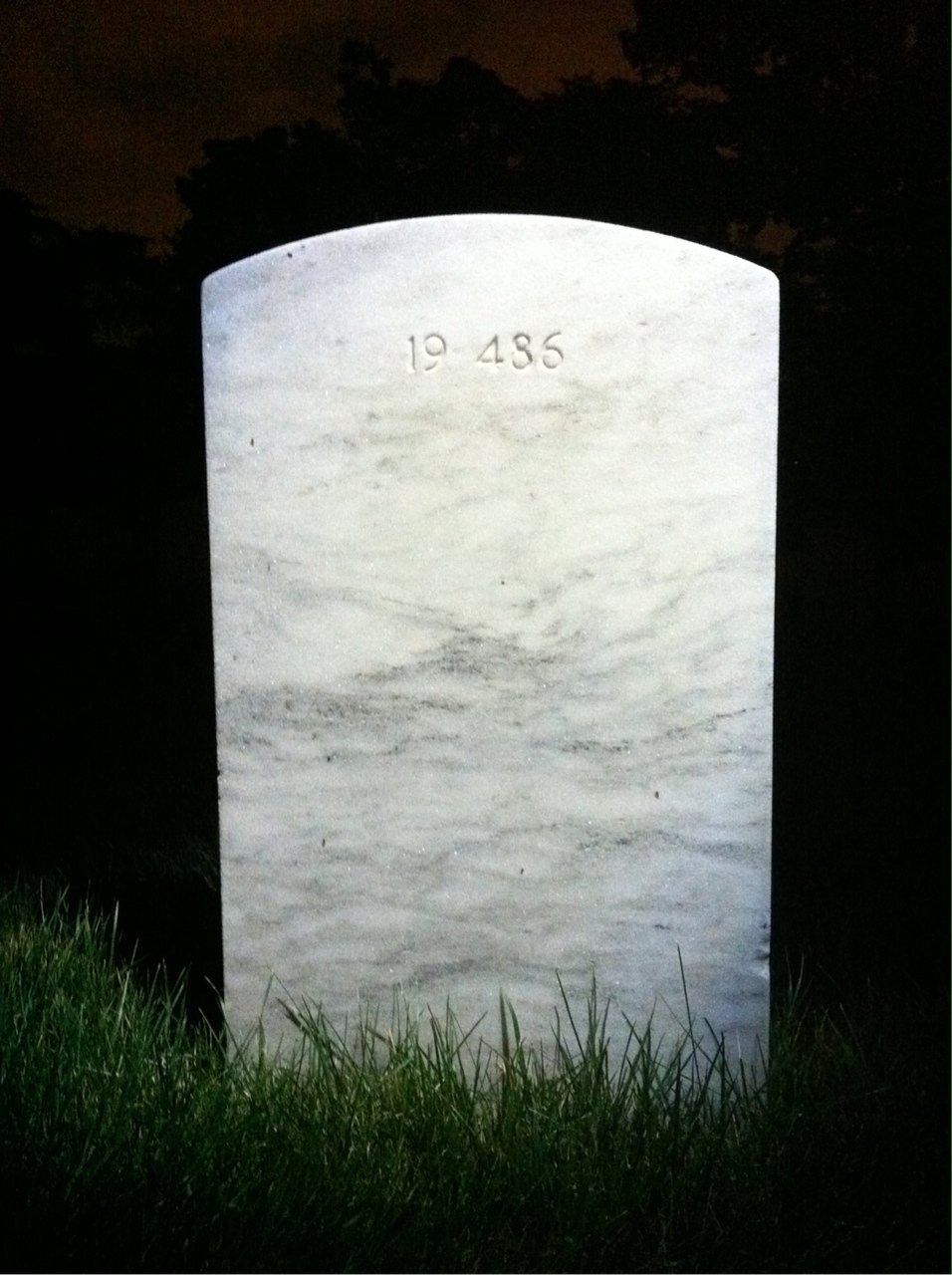 Back of headstone — John Adams