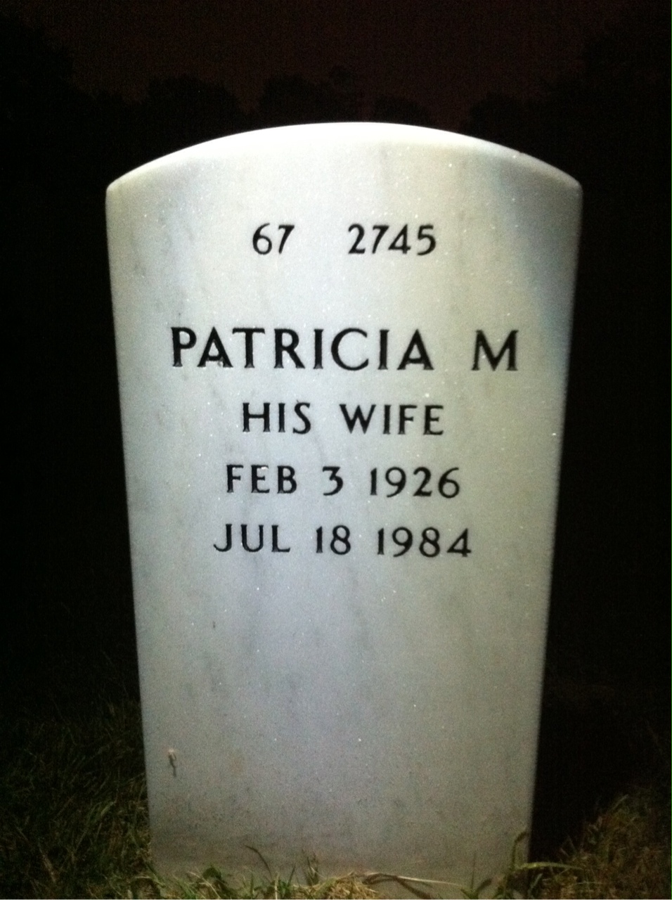 Back of headstone — George Schladt