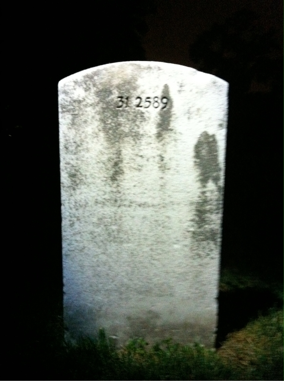 Back of headstone — William Perkins Crawford