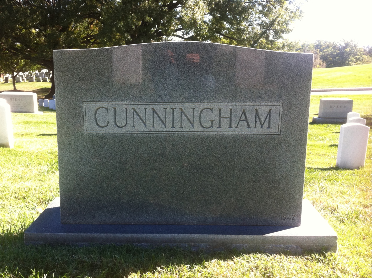 Back of headstone — Bernice Cunningham