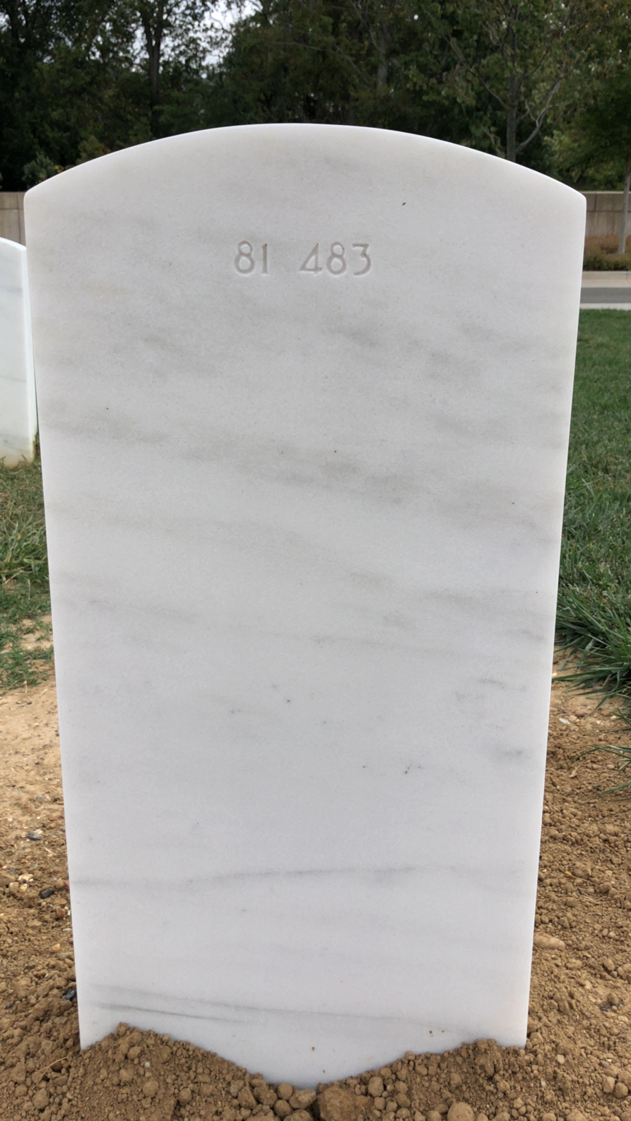 Back of headstone — Edward Baum