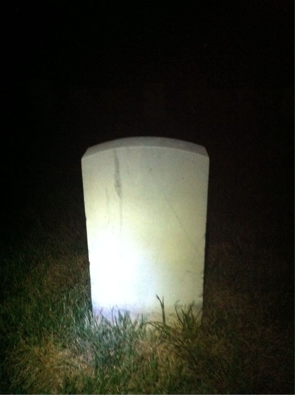 Back of headstone — Marcus Alexander