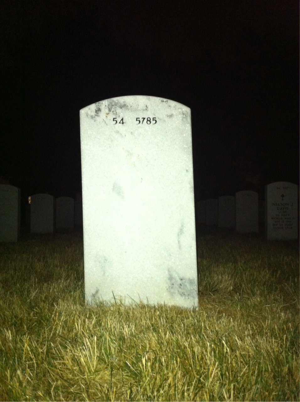 Back of headstone — Wilford Fink