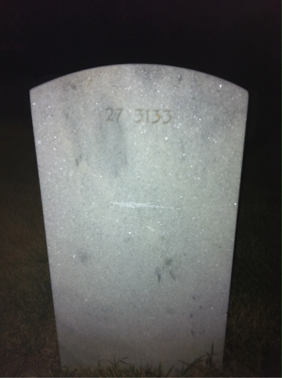 Back of headstone — Clorane Musick