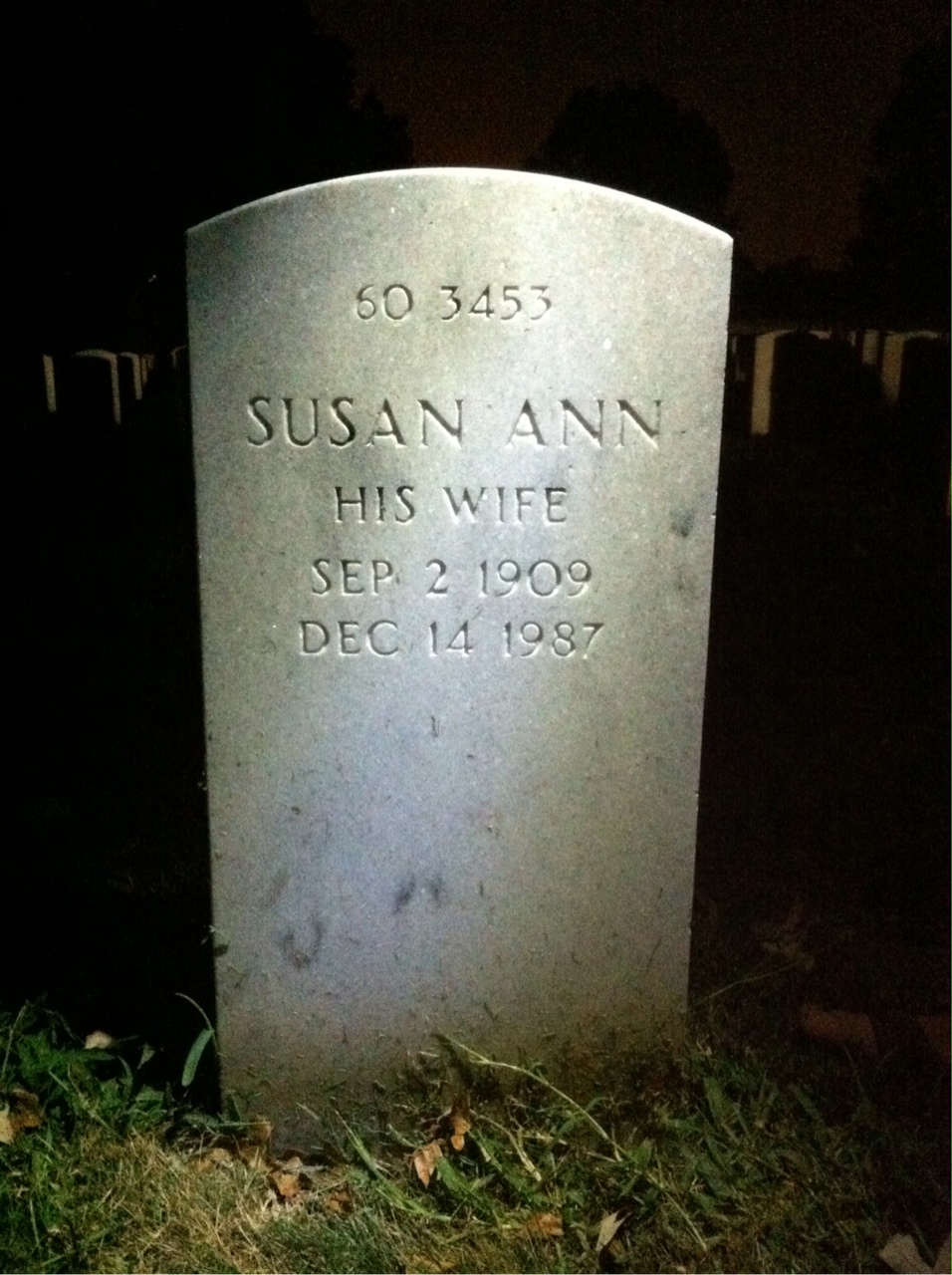 Back of headstone — Emery Moyer