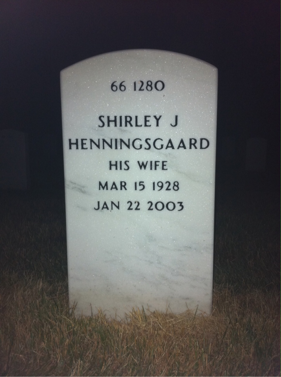 Back of headstone — Fred Klevesahl