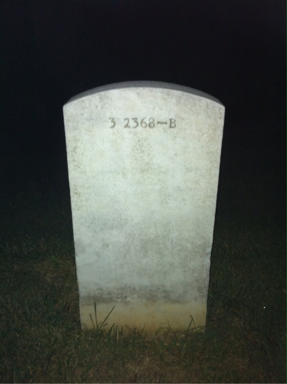Back of headstone — Kenneth Armor