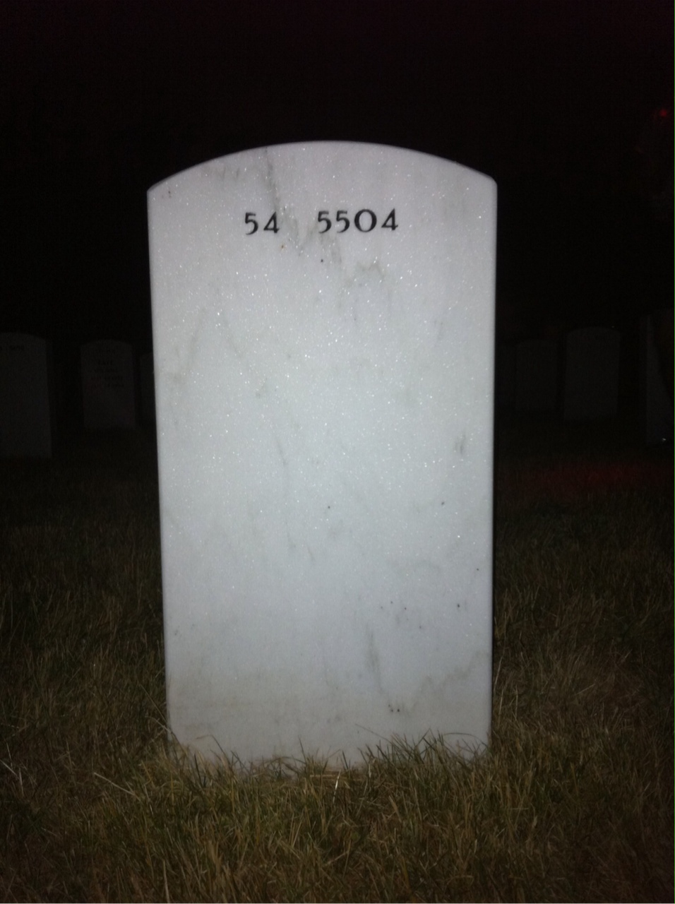 Back of headstone — Gilmore Kinney