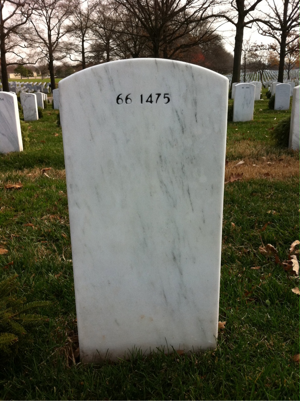 Back of headstone — James Day