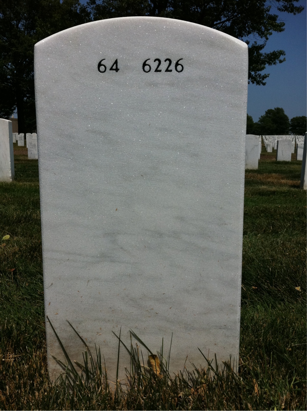 Back of headstone — Evander Andrews