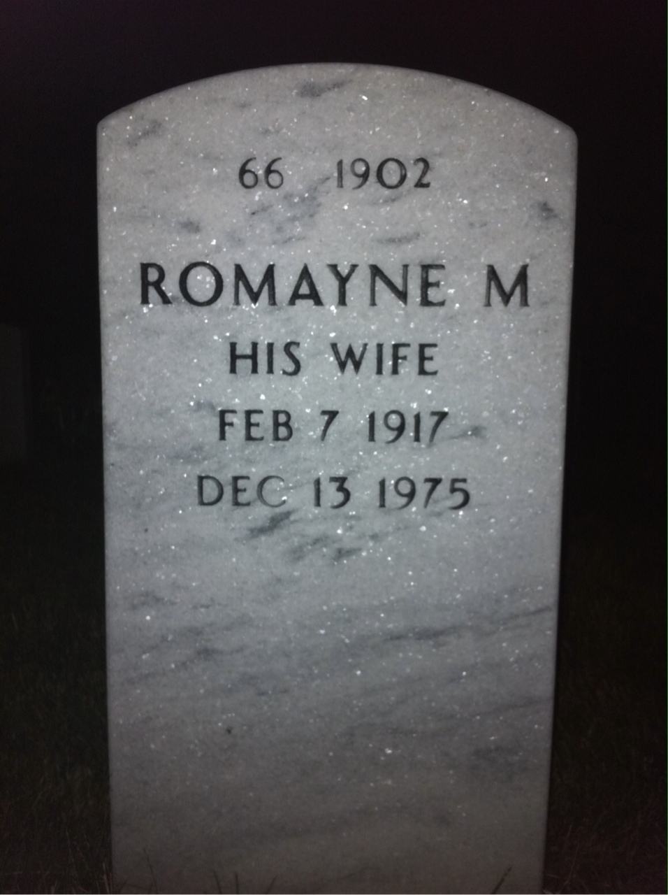 Back of headstone — Gordon Bradburn