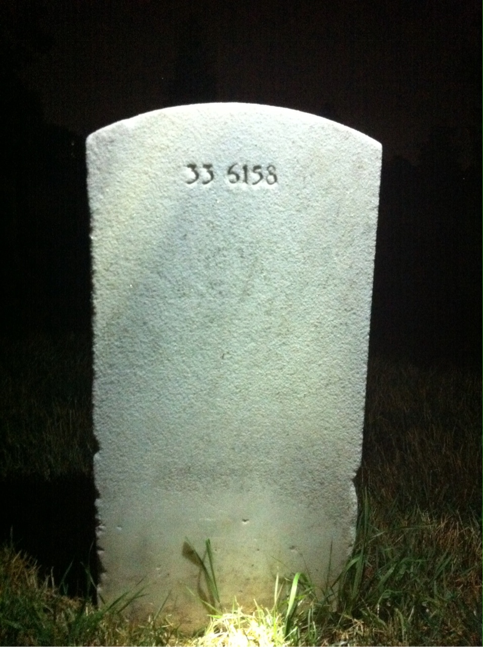 Back of headstone — Robert Allen