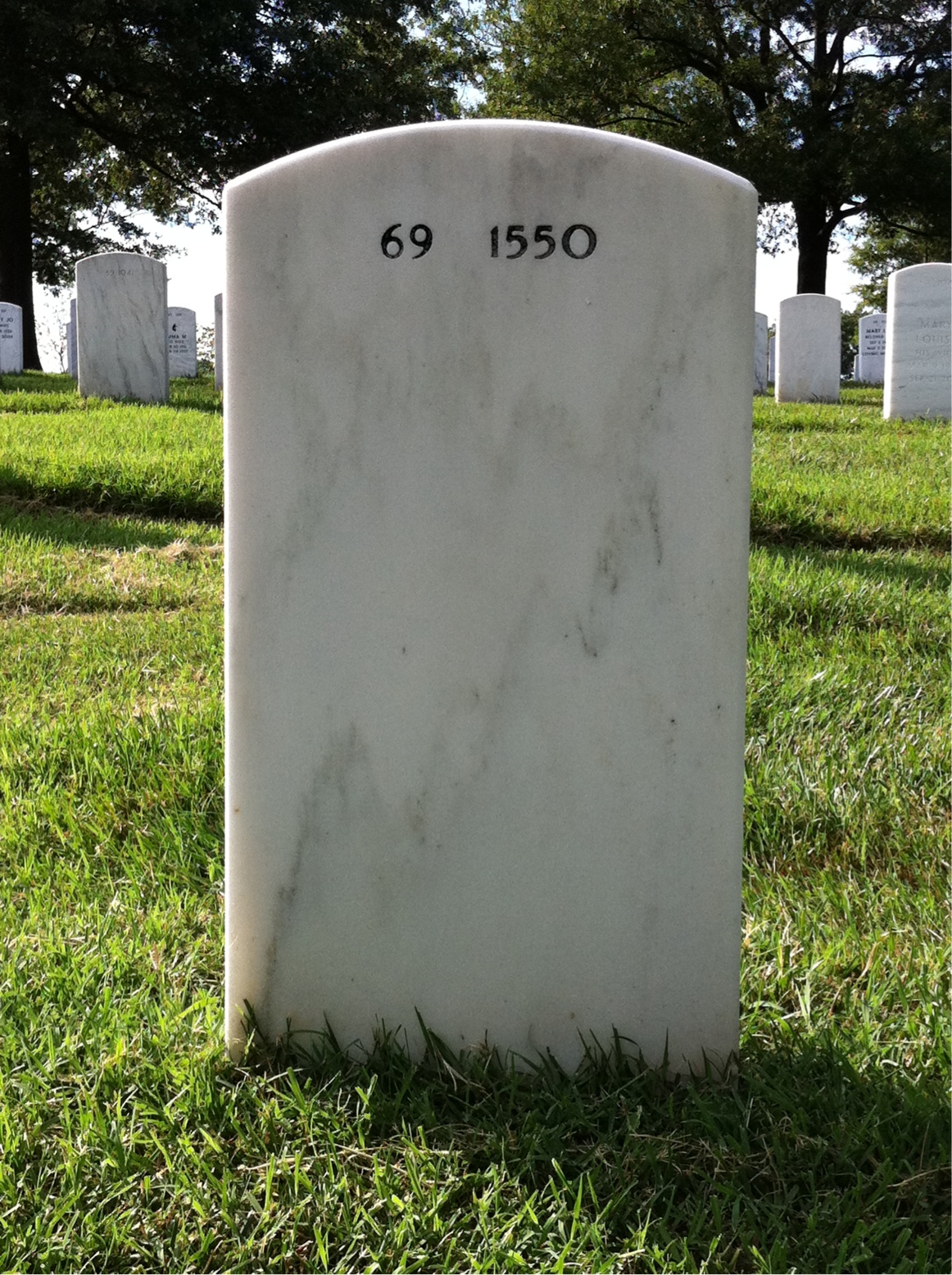 Back of headstone — Frederick Manning