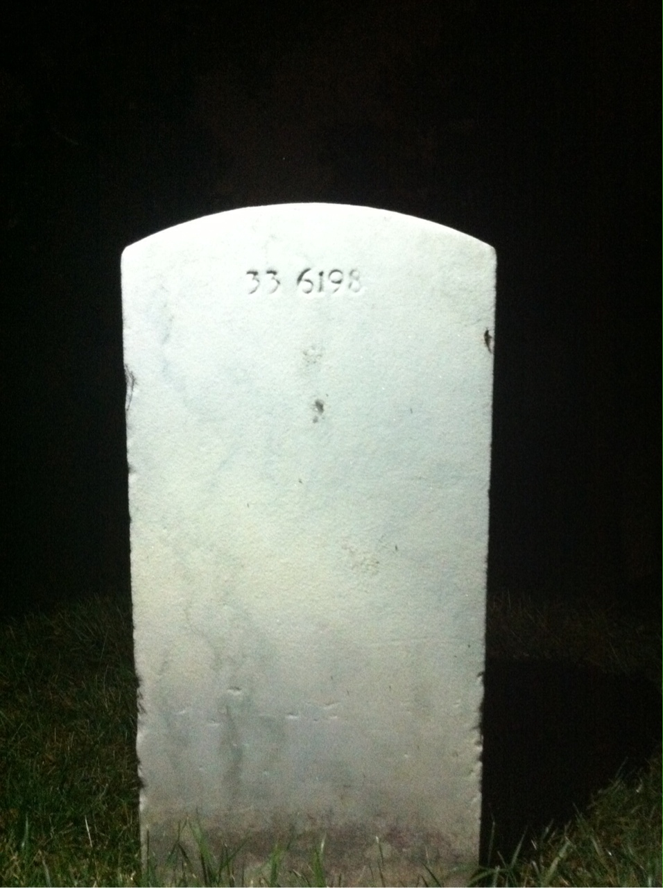 Back of headstone — Herman Attinson