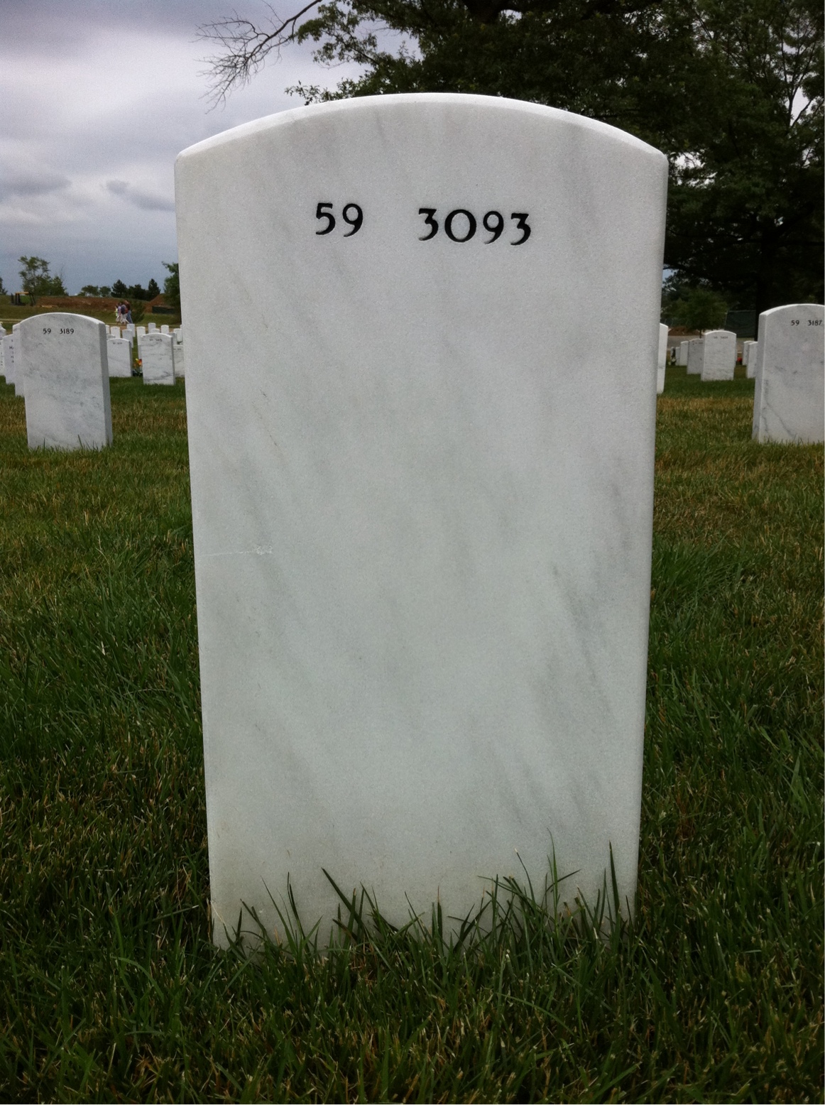 Back of headstone — Allen Carlson